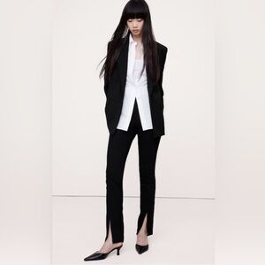 Banana Republic Black split hem pant